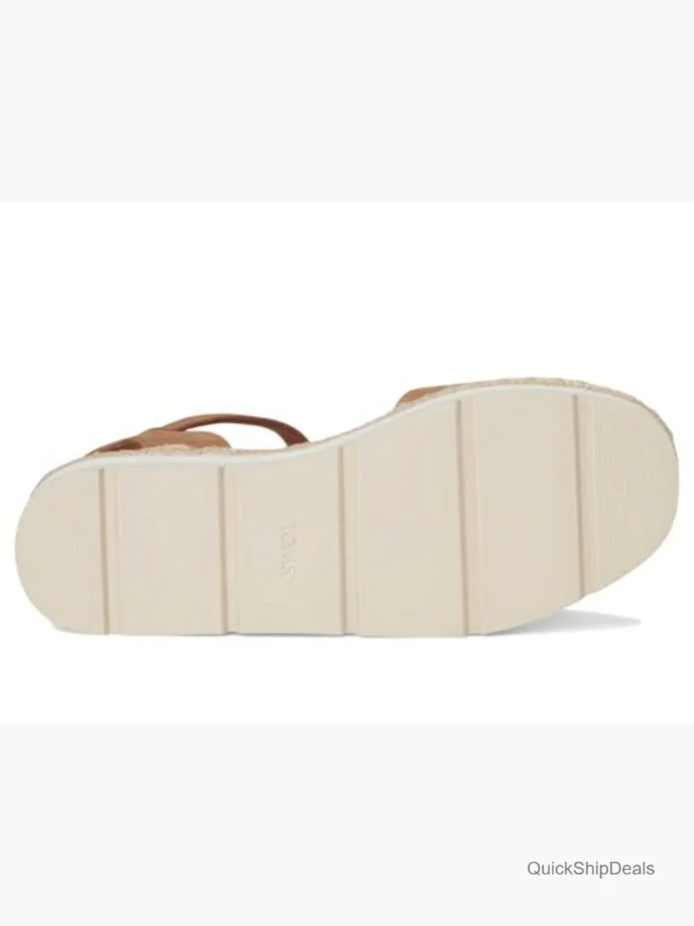 Women's Platform Wedge Sandals with Ankle Strap in Leather